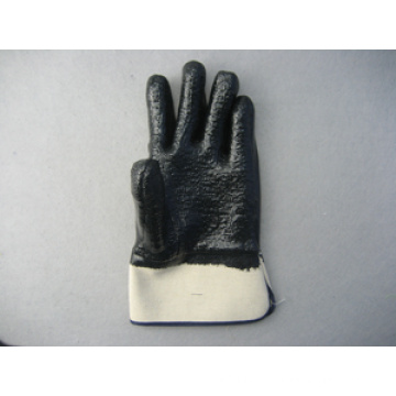 Gants de manchette de sécurité en néoprène noir avec doublure en tissu Terry (5345)